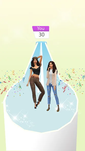 Скачать взломанную Fashion Battle - Girl Dress Up — Много денег и без рекламы — скриншот 2