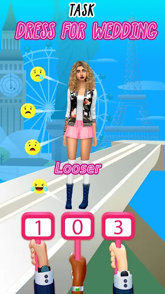 Скачать взломанную Fashion Battle - Girl Dress Up — Много денег и без рекламы — скриншот 3