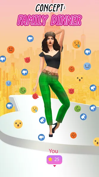 Скачать взломанную Fashion Battle - Girl Dress Up — Много денег и без рекламы — скриншот 4