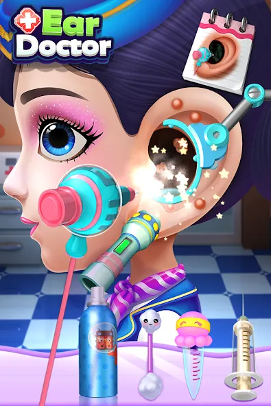 Скачать Ear Doctor (Мод: Много денег) на Андроид — скриншот 1 Скачать Ear Doctor (Мод: Много денег) на Андроид — скриншот 1