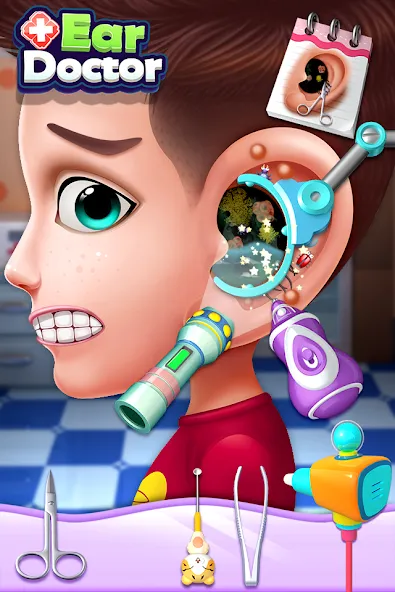 Скачать Ear Doctor (Мод: Много денег) на Андроид — скриншот 2 Скачать Ear Doctor (Мод: Много денег) на Андроид — скриншот 2