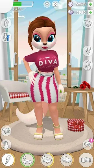 Скачать Talking Cat Kimmy Superstar (Мод: Много денег) на Андроид — скриншот 1