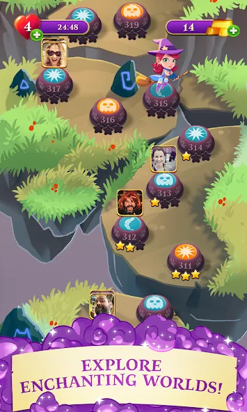 Скачать Bubble Witch 3 Saga — Последняя версия (Много жизней и бустеров) — скриншот 4 Скачать Bubble Witch 3 Saga — Последняя версия (Много жизней и бустеров) — скриншот 4