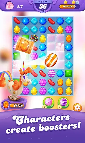 Candy Crush Friends Saga MOD APK — Много жизней и ходов — скриншот 3