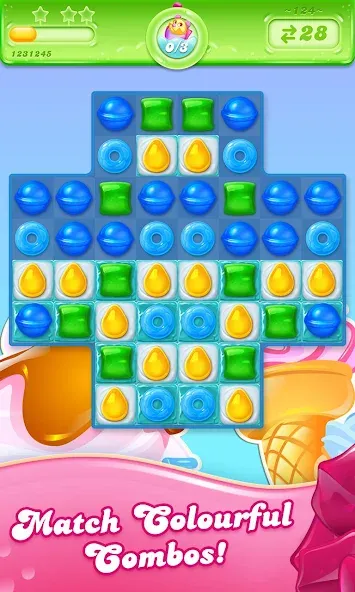 Взлом Candy Crush Jelly Saga — Много жизней — скриншот 2