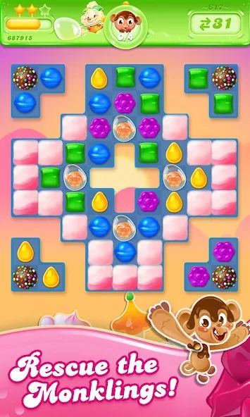 Взлом Candy Crush Jelly Saga — Много жизней — скриншот 3