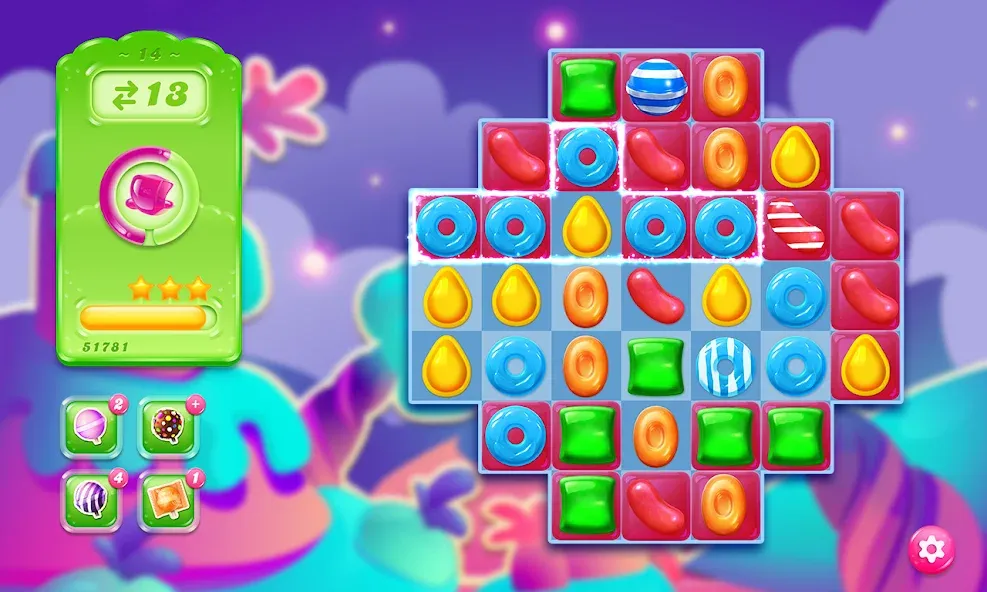 Взлом Candy Crush Jelly Saga — Много жизней — скриншот 5