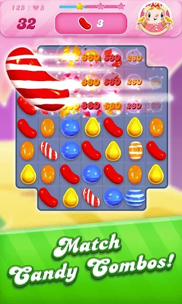 Скачать взломанную Candy Crush Saga — Много жизней и ходов — скриншот 2