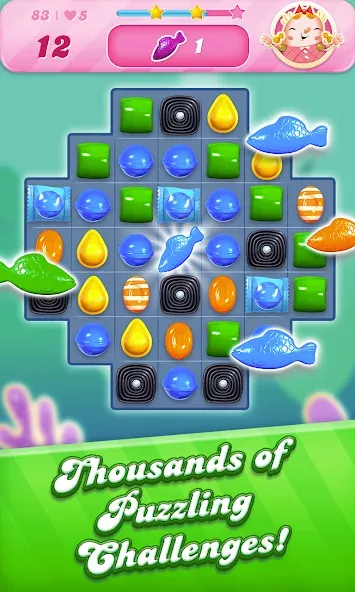 Скачать взломанную Candy Crush Saga — Много жизней и ходов — скриншот 3