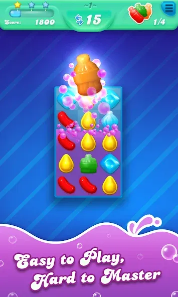 Скачать взломанную Candy Crush Soda Saga — Много жизней и ходов — скриншот 1