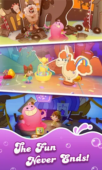 Скачать взломанную Candy Crush Soda Saga — Много жизней и ходов — скриншот 5