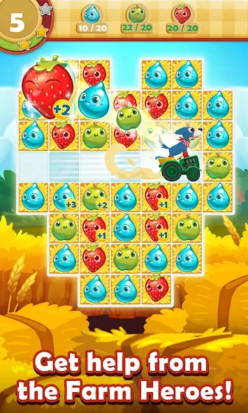 Скачать Farm Heroes Saga MOD APK — Много жизней и золота — скриншот 3 Скачать Farm Heroes Saga MOD APK — Много жизней и золота — скриншот 3
