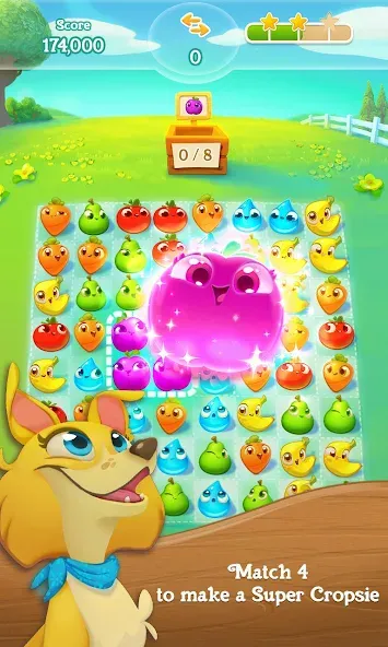 Farm Heroes Super Saga MOD APK — Много жизней и ходов — скриншот 1