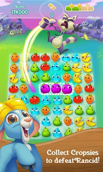Farm Heroes Super Saga MOD APK — Много жизней и ходов — скриншот 3
