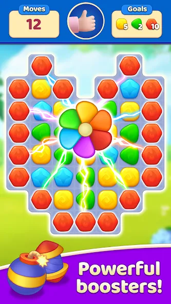 EverMatch 3 Game MOD APK на Android — Много жизней и ходов — скриншот 3