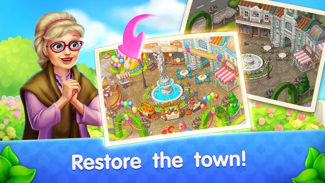 CityMix Solitaire TriPeaks MOD APK на Android — Много денег и жизней — скриншот 4
