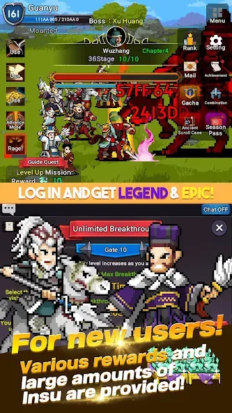 GuanYu Idle MOD — Много денег на Андроид — скриншот 3 GuanYu Idle MOD — Много денег на Андроид — скриншот 3