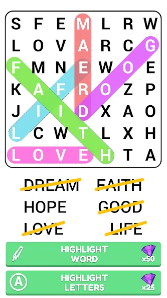 Скачать взломанную Word Search Puzzle Game — Все уровни открыты и нет рекламы — скриншот 3
