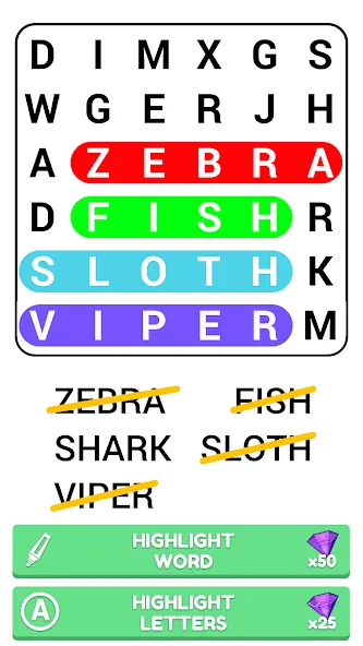 Скачать взломанную Word Search Puzzle Game — Все уровни открыты и нет рекламы — скриншот 4