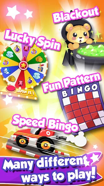 Взломанная Bingo PartyLand 2: Bingo Games на Андроид — Много денег и билетов — скриншот 3