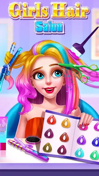 Скачать Girls Hair Salon на Андроид — Все открыто — скриншот 1