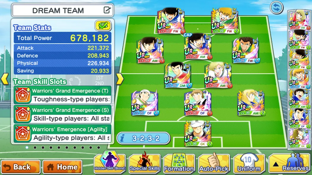 Взломанная Captain Tsubasa: Dream Team на Андроид — Много денег и бесконечная энергия — скриншот 5