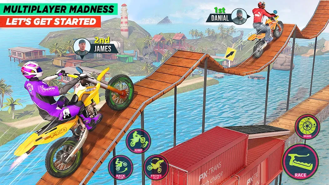 Скачать Bike Stunt Game: Tricks Master с модом — Много денег — скриншот 1
