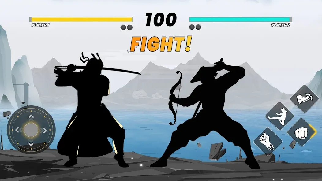 Скачать Sword Shadow Fighting Game 3D (Мод: Много денег) на Андроид — скриншот 1