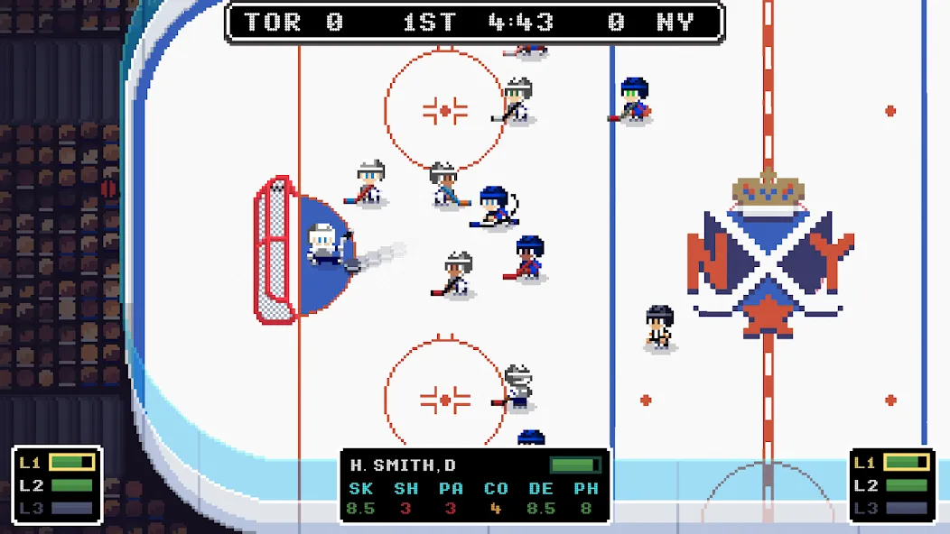 Скачать взломанную Ice League Hockey — Много денег и бесконечная выносливость — скриншот 1