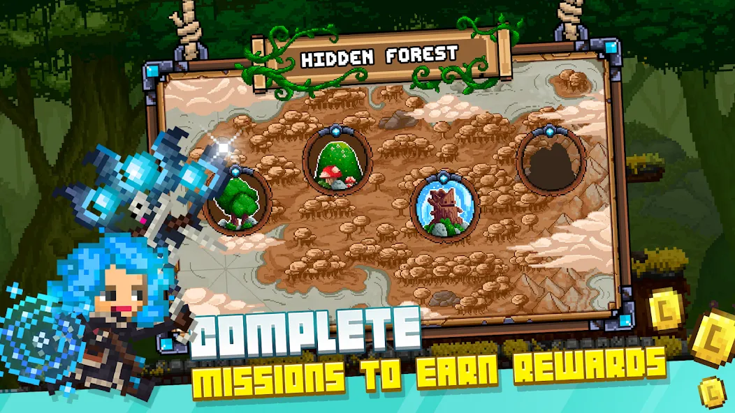Bit Heroes Runner: Pixel Blitz MOD — Много денег на Андроид — скриншот 3