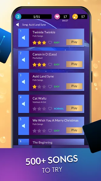 Скачать Piano Dream: Tap Piano Tiles 3 — Последняя версия (Все песни разблокированы) — скриншот 3
