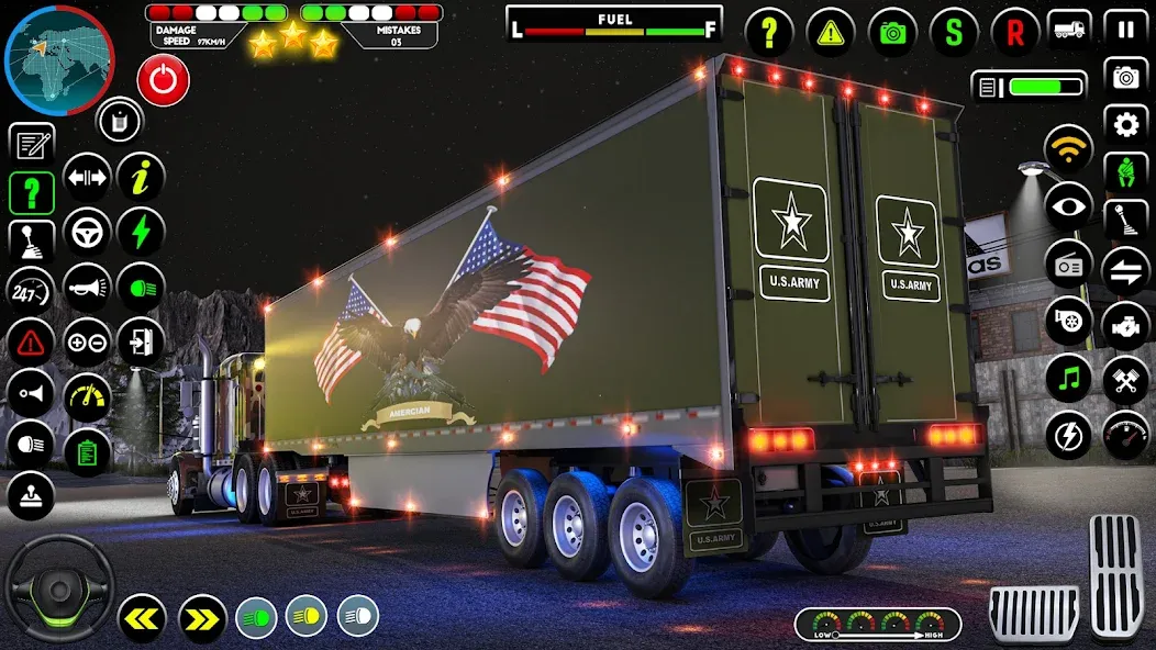 Army Truck Transporter Game 3D MOD — Много денег на Андроид — скриншот 2 Army Truck Transporter Game 3D MOD — Много денег на Андроид — скриншот 2