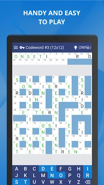 Keywords — Codeword Puzzle MOD APK на Android — Много подсказок — скриншот 1