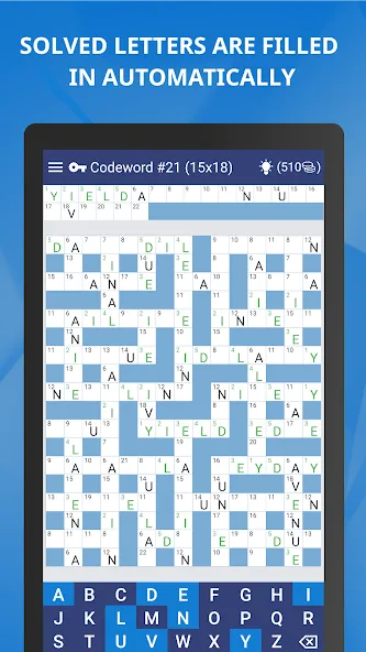 Keywords — Codeword Puzzle MOD APK на Android — Много подсказок — скриншот 4