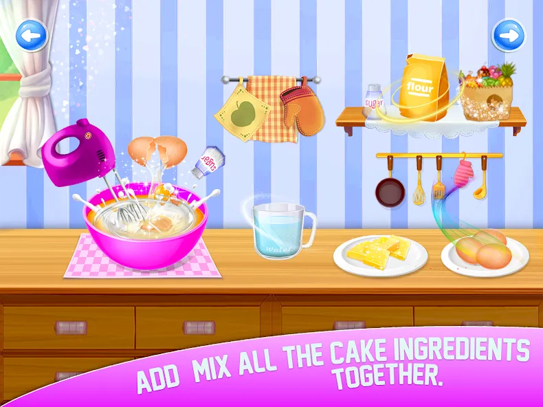 Взлом Cake Maker Sweet Bakery Games — Много денег — скриншот 3