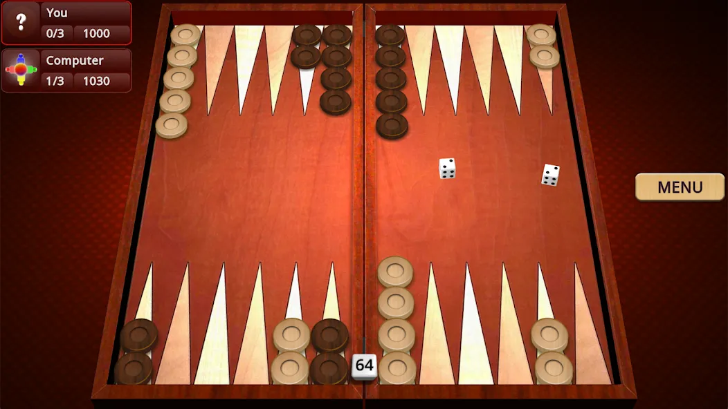 Backgammon Mighty MOD APK — Много денег и без рекламы — скриншот 1