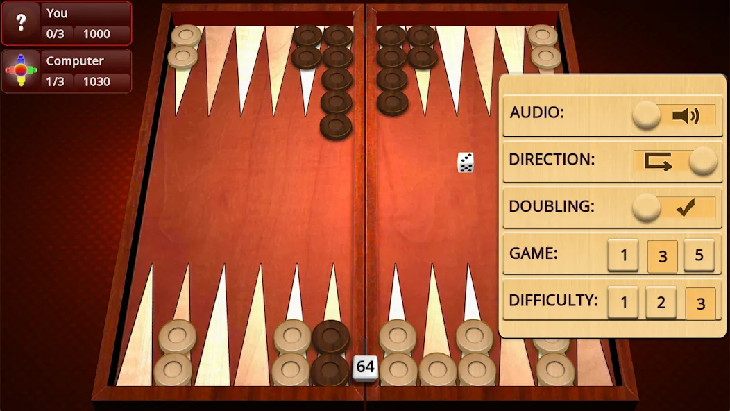 Backgammon Mighty MOD APK — Много денег и без рекламы — скриншот 3