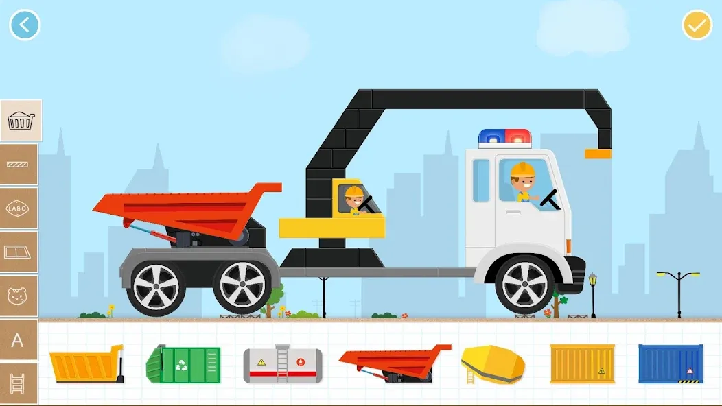 Labo Brick Car 2 Game for Kids MOD APK на Android — Все машины разблокированы — скриншот 1