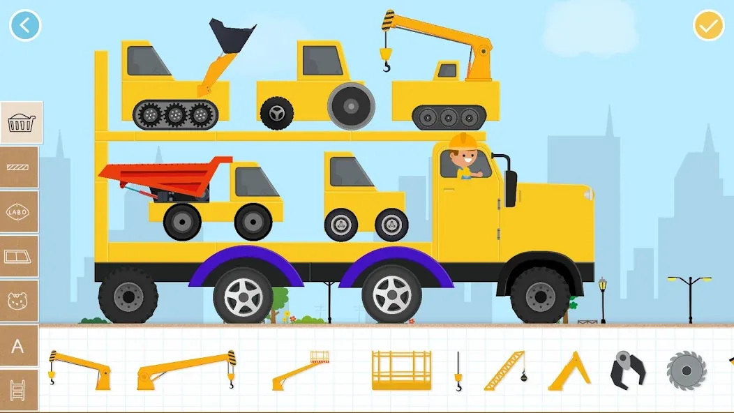 Labo Brick Car 2 Game for Kids MOD APK на Android — Все машины разблокированы — скриншот 2