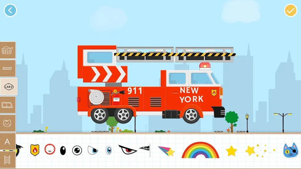 Labo Brick Car 2 Game for Kids MOD APK на Android — Все машины разблокированы — скриншот 4