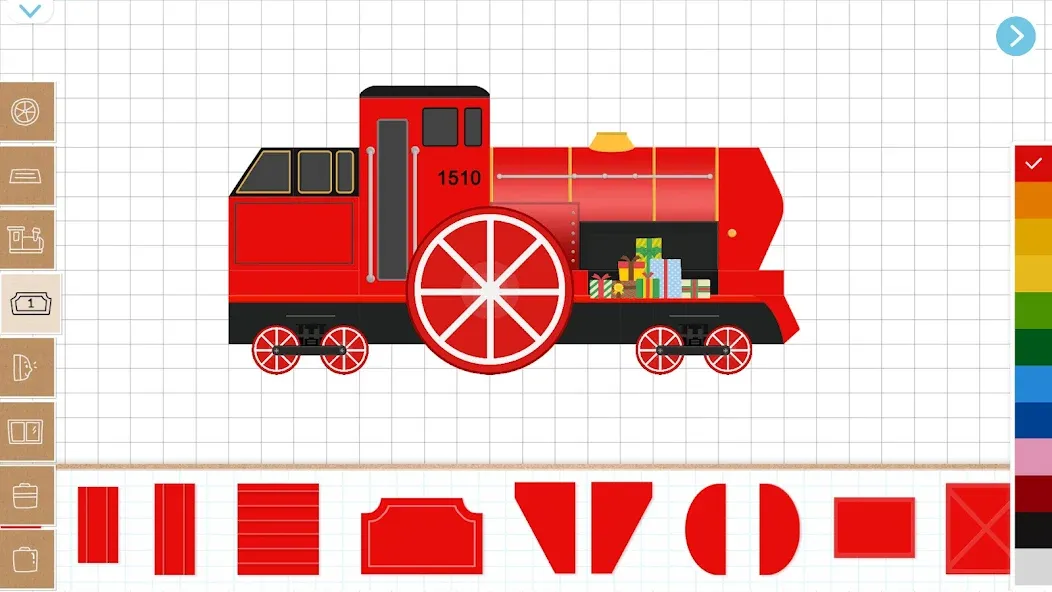 Скачать Christmas Train Game For Kids (Мод: Все поезда открыты) на Андроид — скриншот 1