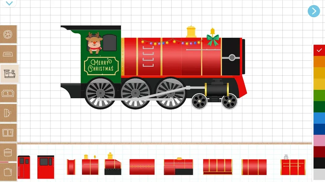 Скачать Christmas Train Game For Kids (Мод: Все поезда открыты) на Андроид — скриншот 2