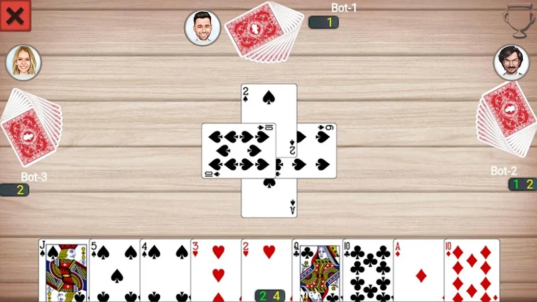 Callbreak Prince: Card Game MOD APK на Android — Бесплатные подсказки — скриншот 1