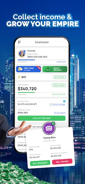 Скачать Landlord - Estate Trading Game — Модификация Много денег — скриншот 2 Скачать Landlord - Estate Trading Game — Модификация Много денег — скриншот 2