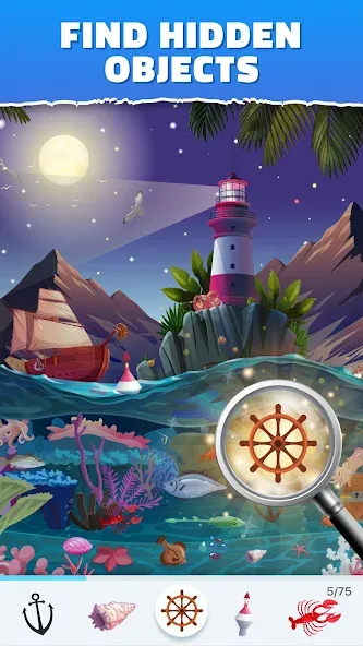 Скачать взломанную Bright Objects - Hidden Object — Бесконечные подсказки — скриншот 1