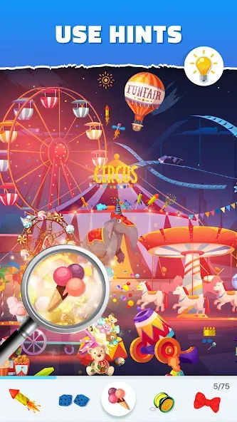 Скачать взломанную Bright Objects - Hidden Object — Бесконечные подсказки — скриншот 5