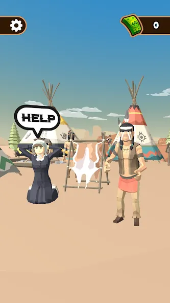 Скачать Western Cowboy: Shooting Game — Много денег — скриншот 4