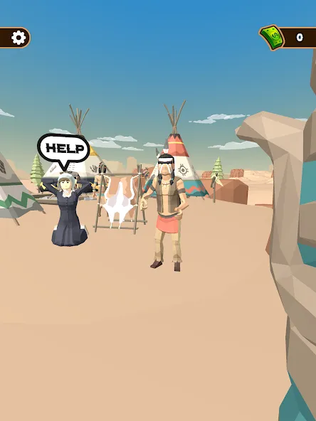 Скачать Western Cowboy: Shooting Game — Много денег — скриншот 5