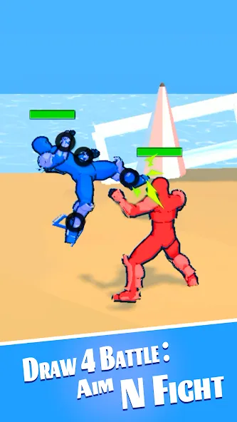 Скачать Draw 4 Battle: Aim N Fight на Android — Много денег — скриншот 1