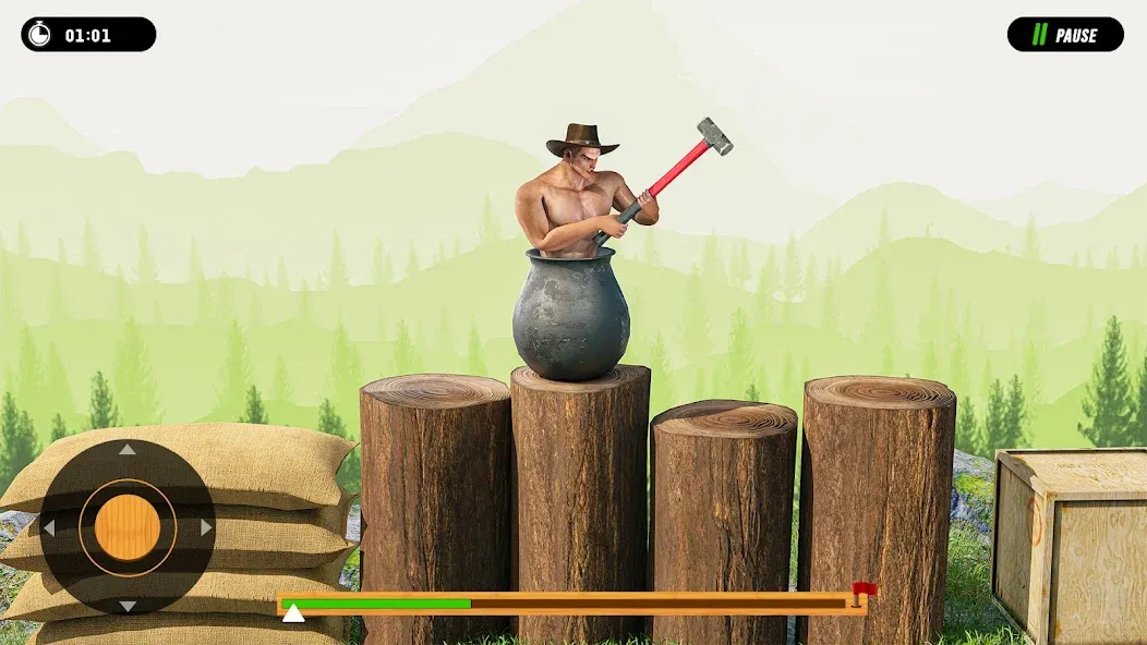 Hammer Climber Man: Pot Man 3D на Андроид — Бесконечные деньги — скриншот 3